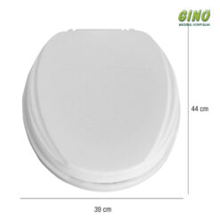 Assento Elevado Sanitário Almofadado com Tampa 7,5 cm Mebuki