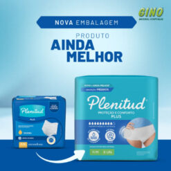 Roupa Íntima Descartável Unissex Plenitud Plus P/M Absorção Intensa 16 unidades