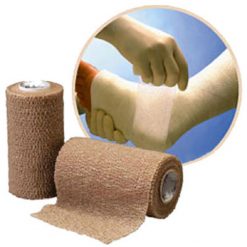 Atadura elástica e auto-adesiva